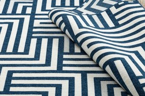 Koberec SPRING 20421994 labyrint Sisalový-  krémovo  / modrý