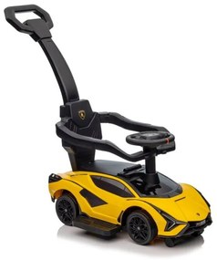 Lean Toys Detské odrážadlo Lamborghini QLS-996T s rúčkou - žlté