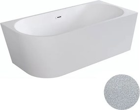 Besco Akrylátová voľne stojaca rohová vaňa Zoya Glam S 150x75 (170x80) biela/strieborná BESCO-Typ výpuste: Click-Clack s prepadom, grafit, BESCO-Rozm…