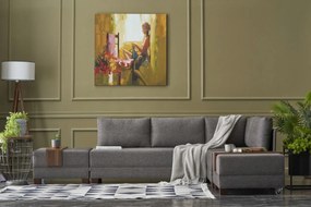 Rohová sedačka Flay 1 (hnedá) (p)