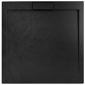 Rea Grand Black, sprchová vanička z minerálneho kameňa 90x90x3,5 cm, REA-K4595