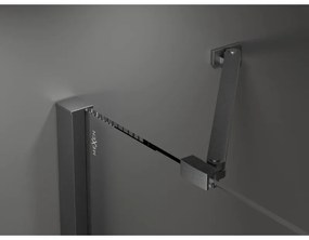 Mexen Velar Duo, posuvné sprchové dvere do otvoru 200 cm, 8mm šedé sklo, grafit brúsený, 871-200-000-42-66