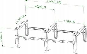 Rošt pod tepelné čerpadlo klimatizačného zariadenia Kaisai Monoblok Nerezová Oceľ