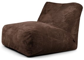 Tmavohnedý menčestrový sedací vak Tube 100 – SLOWDOWN