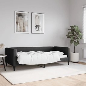 Denná posteľ čierna 90x190 cm látka 353995