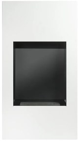 Biely stojaci biokrb Modern so sklom