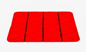 Sada kúpeľňových koberčekov PALMA červená / čierna, kosoštvorce