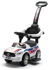 Detské odrážadlo so zvukom a vodiacou tyčou Baby Mix AMBULANCE biele