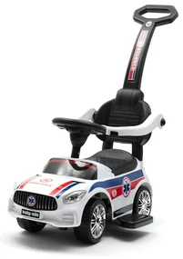 Detské odrážadlo so zvukom a vodiacou tyčou Baby Mix AMBULANCE biele