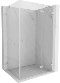 Mexen Lunar, pravostranný výklopný sprchový kút 85 x 70 cm, 8mm číre sklo, oceľový profil, 834-085-070-97-00-P