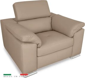 Moderné kožené kreslo LOREN II, béžová (madras - 142 taupe)