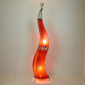 Henna lampa Hisan XXL oranžová