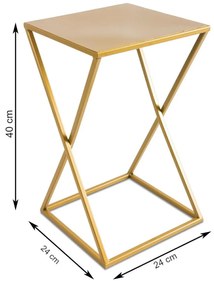 STOJAN NA KVETINÁČ LOFT5 40X24X24 CM ZLATÁ