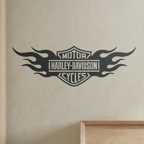 Veselá Stena Samolepka na stenu na stenu Harley Davidson oheň