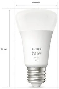 LED žiarovka Philips HUE White A60 E27/9 W 800 lm 2700 K 2 ks