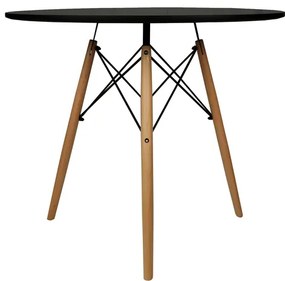 AKCIA Čierny jedálenský stôl OSLO 90x90 II. akosť