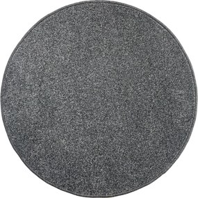 Vopi, Kusový koberec Messina antra kruh, 200x200 (priemer) kruh, šedá, obývacia izba