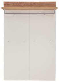 Biely/v prírodnej farbe vešiakový panel v dekore duba Topix – Germania