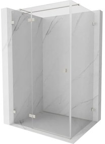 Mexen Lunar T, sklápací sprchový kút ľavý 135 x 90 cm, 8mm číre sklo, oceľový profil, 834T-135-090-97-00-L