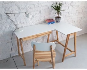Pracovný stôl s bielou doskou 85x135 cm Luka - Ragaba