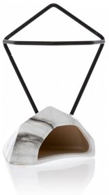 Nástenné kvetináče Semela biely mramor/čierne