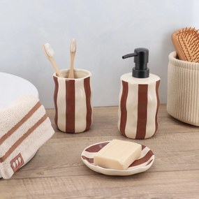 Sada kúpeľňových doplnkov Nola, kombinácia farieb/s čiernymi prvkami