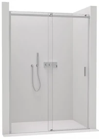 CERANO - Sprchové posuvné dvere Santoro Ľ/P - 8 mm - chróm, transparentné sklo - 100x195 cm, CER-CER-8050BD6956