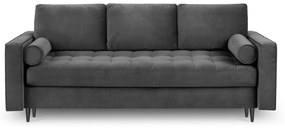 Rozkladacia zamatová pohovka s úložným priestorom Romeo 225 × 100 × 96 cm