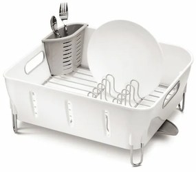 Plastový odkvapkávač na riad Compact, sivá