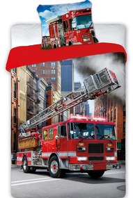 Bavlnená posteľná bielizeň Turbo Hasiči 001 - 160x200 cm