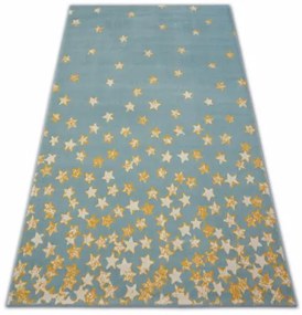 Koberec PASTEL 18408/032 - Hviezdičky tyrkys/zlatý/krém