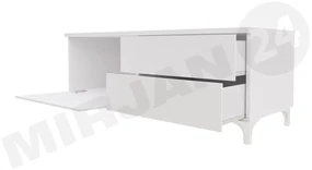 Set 2 TV skriniek Clea XI W Double (biela + lesk biely) (s modrým LED osvetlením). Vlastná spoľahlivá doprava až k Vám domov. 1106199