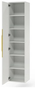 Závěsná koupelnová skříňka Avila 38 cm bílá/zlatá