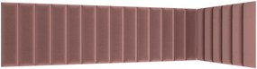 Čalúnený nástenný panel QUADRATTA 20x60 cm - viac farieb Farba: Ružová