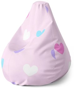 Sablio Sedací vak Pear Srdce vedľa srdca - 70 x 95 x 15 cm