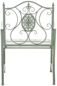 Kovová stolička Punjab s područkami (SET 2 ks) - Zelená antik