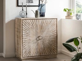 furniture-nabytek.cz - Masívna komoda Zambie z mangového dreva, lakovaná, biela