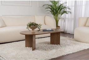 Tmavohnedý konferenčný stolík v dekore orecha 60x119 cm Sable – Kalune Design