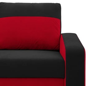 Pohovka ORION čierna / červená