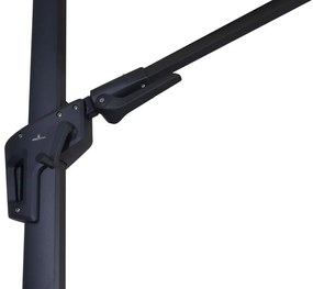 Virgo Flex slnečník 3x3 m sivo hnedý + krížový podstavec