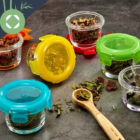 Klarstein Detské poháre, 6 dielsúprava, pestré kryty, vzduchotesný uzáver, nepriepustné