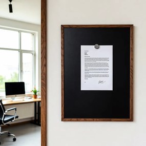Toptabule.sk  Čierna magnetická tabuľa NATURE LINE v drevenom ráme PALISANDER 100×150 cm