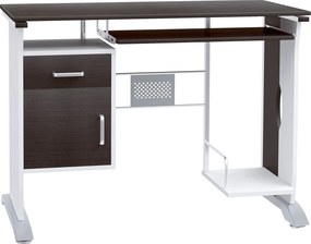 HOMCOM Moderný Počítačový Stôl 100D x 52Š x 75V cm Čierny Orech a Biela | Aosom