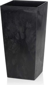 PLASTOVÝ KVETINÁČ PORTO SADA 3KS 67,7X35 CM+46,5X25 CM+57X30 CM IMITÁCIA BETÓNU ČIERNA