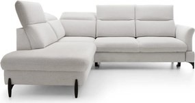 Rohová sedacia súprava Sienna 2, svetlo šedá látka, ľavý roh