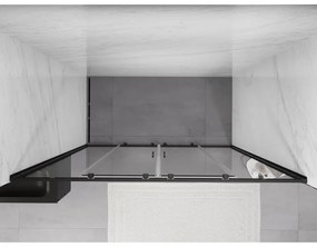 Mexen Exo, 2-krídlové posuvné 170x200 cm, 6mm číre sklo, čierny profil, 8152-170-000-70-00