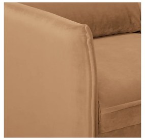 Hnedá zamatová pohovka 138 cm Juli – Ropez