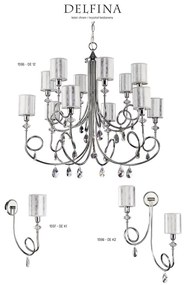 Jupiter 1597 - DE K1 CH - Nástenné svietidlo DELFINA E14/40W
