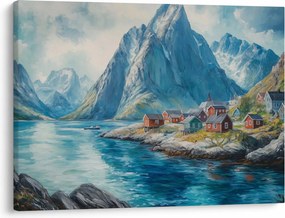 Obraz - Nórska dedinka (70x50 cm)