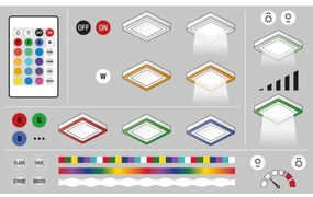 Ledvance - LED RGB Stmievateľné stropné svietidlo LED/38W/230V + DO